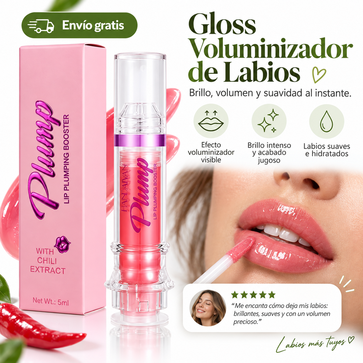 Gloss Voluminizador de Labios con Ácido Hialurónico