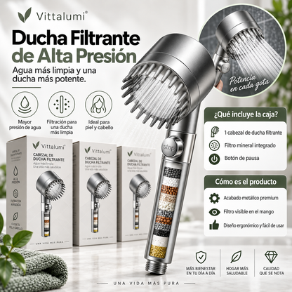 Alcachofa de Ducha de Alta Presión con Filtro