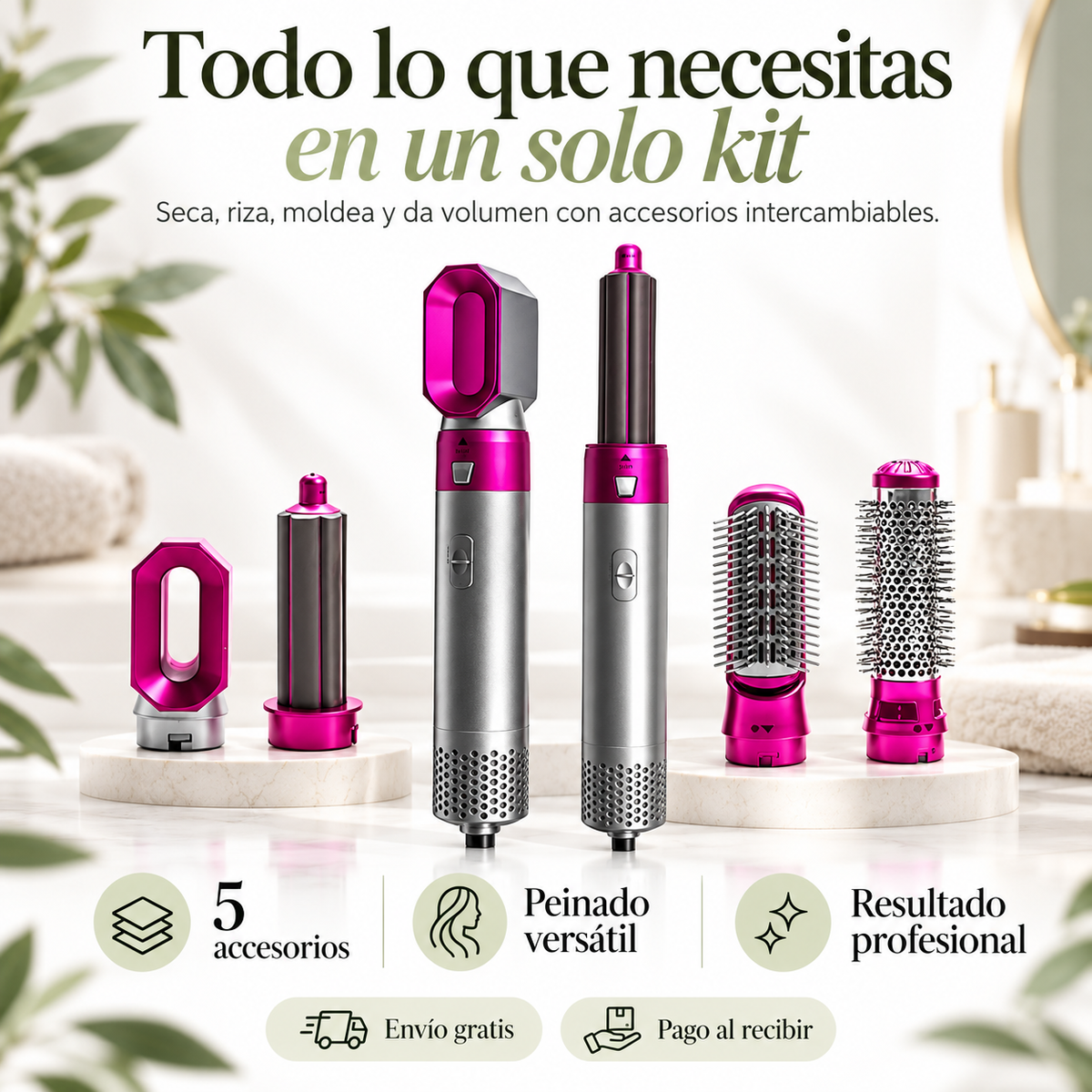 Cepillo Multifunción 5 en 1 para el Cabello