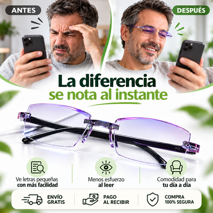 Gafas Multifocales Autograduables con Filtro de Luz Azul