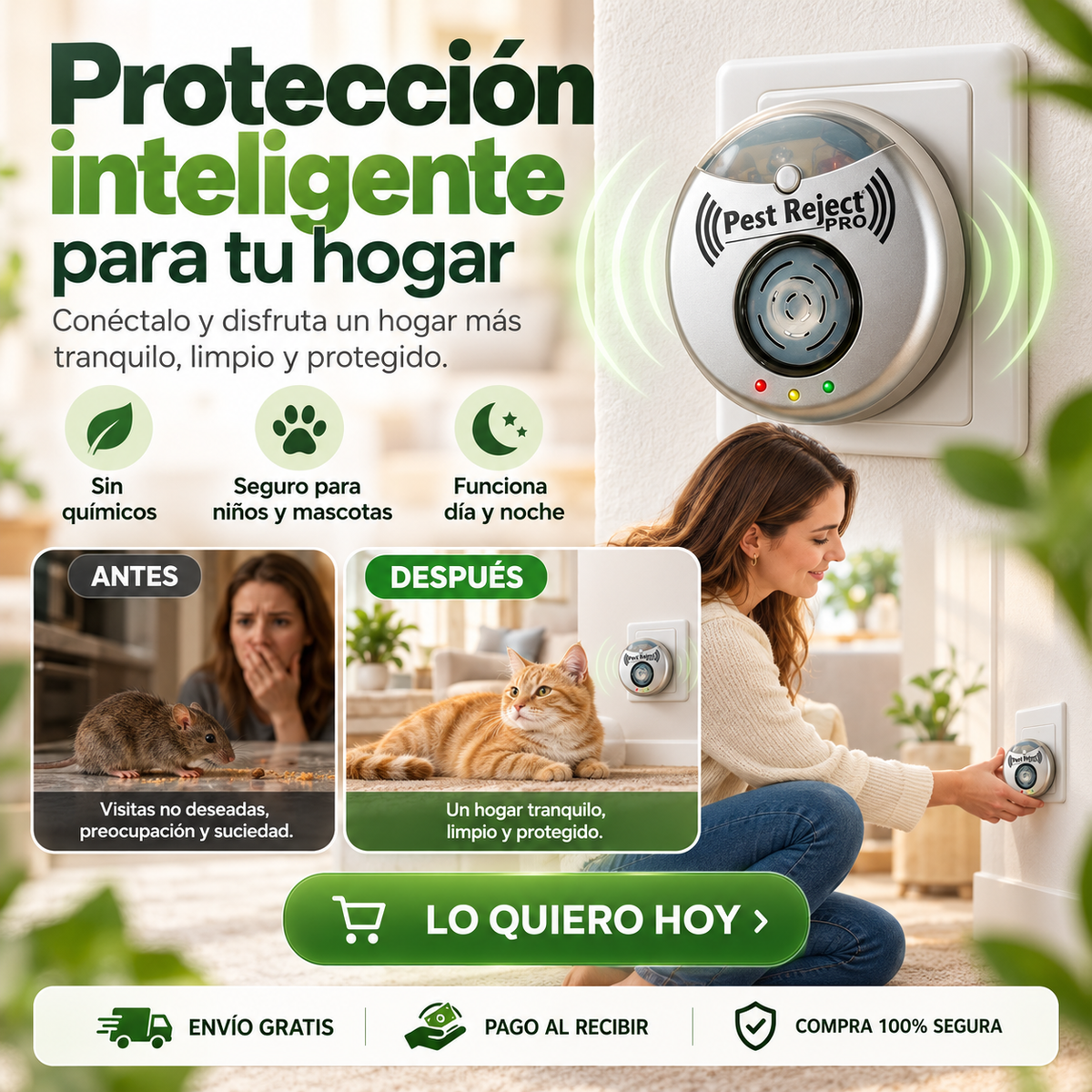 Repelente Electrónico de Insectos y Mosquitos