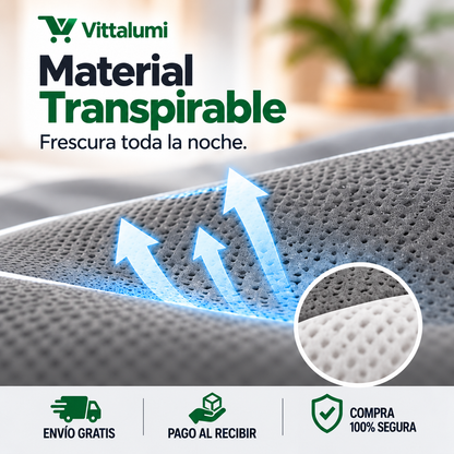 Almohada cervical viscoelástica diseño mariposa GRIS
