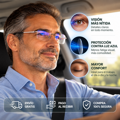 Gafas Multifocales Autograduables con Filtro de Luz Azul