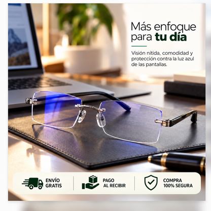 Gafas Multifocales Autograduables con Filtro de Luz Azul
