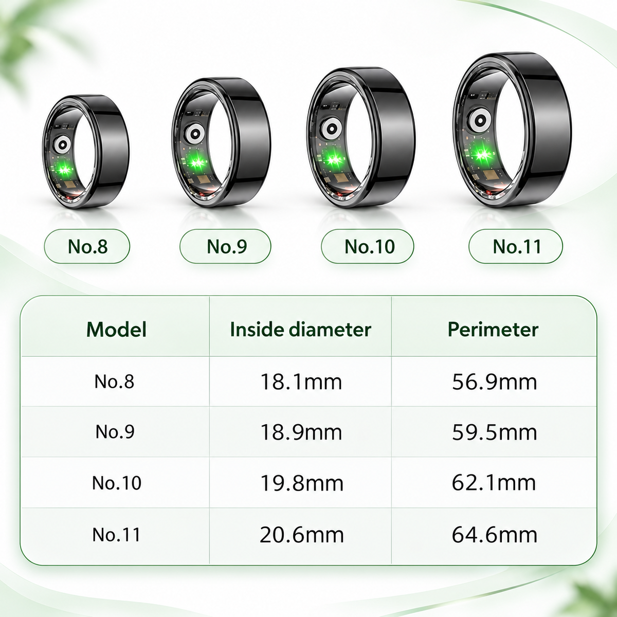Anillo Inteligente Talla 9 para Actividad y Bienestar